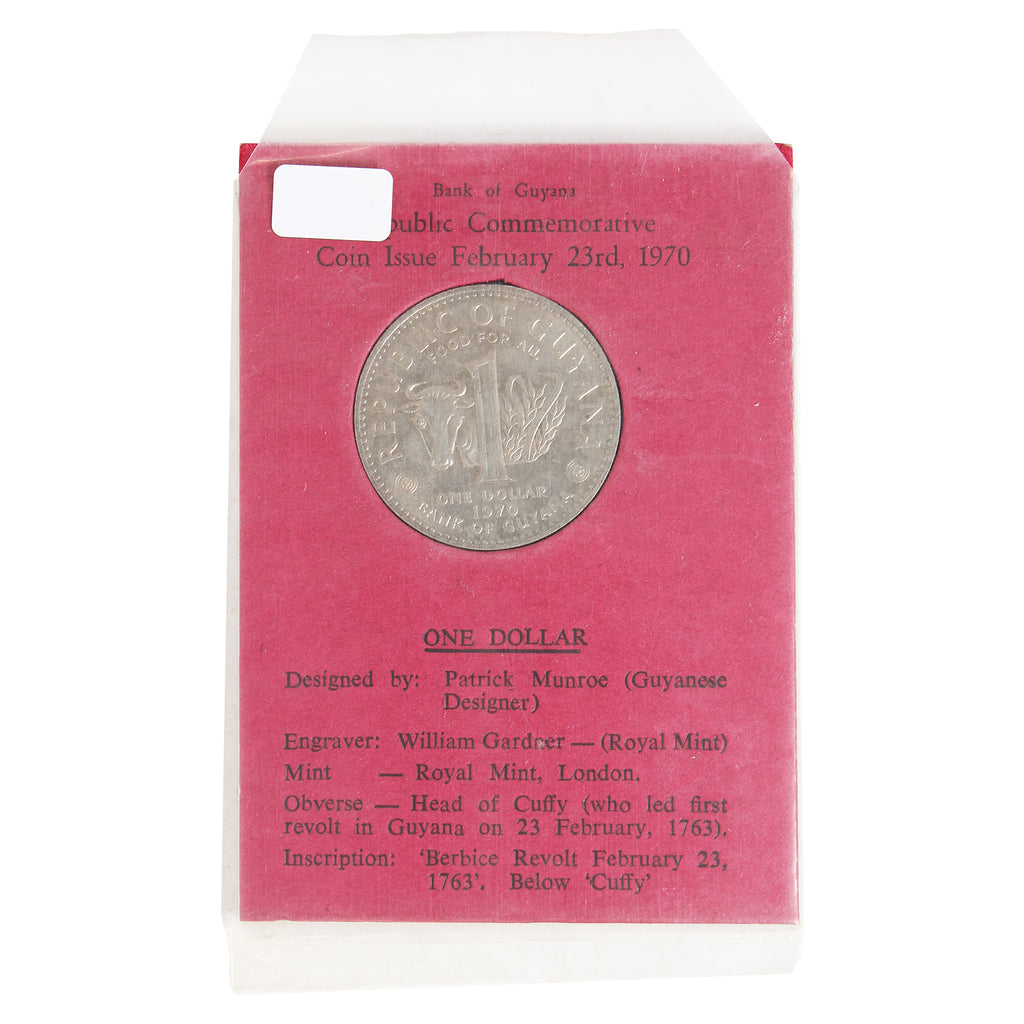 1970 Guyana Commemorative FAO Dollar in Card