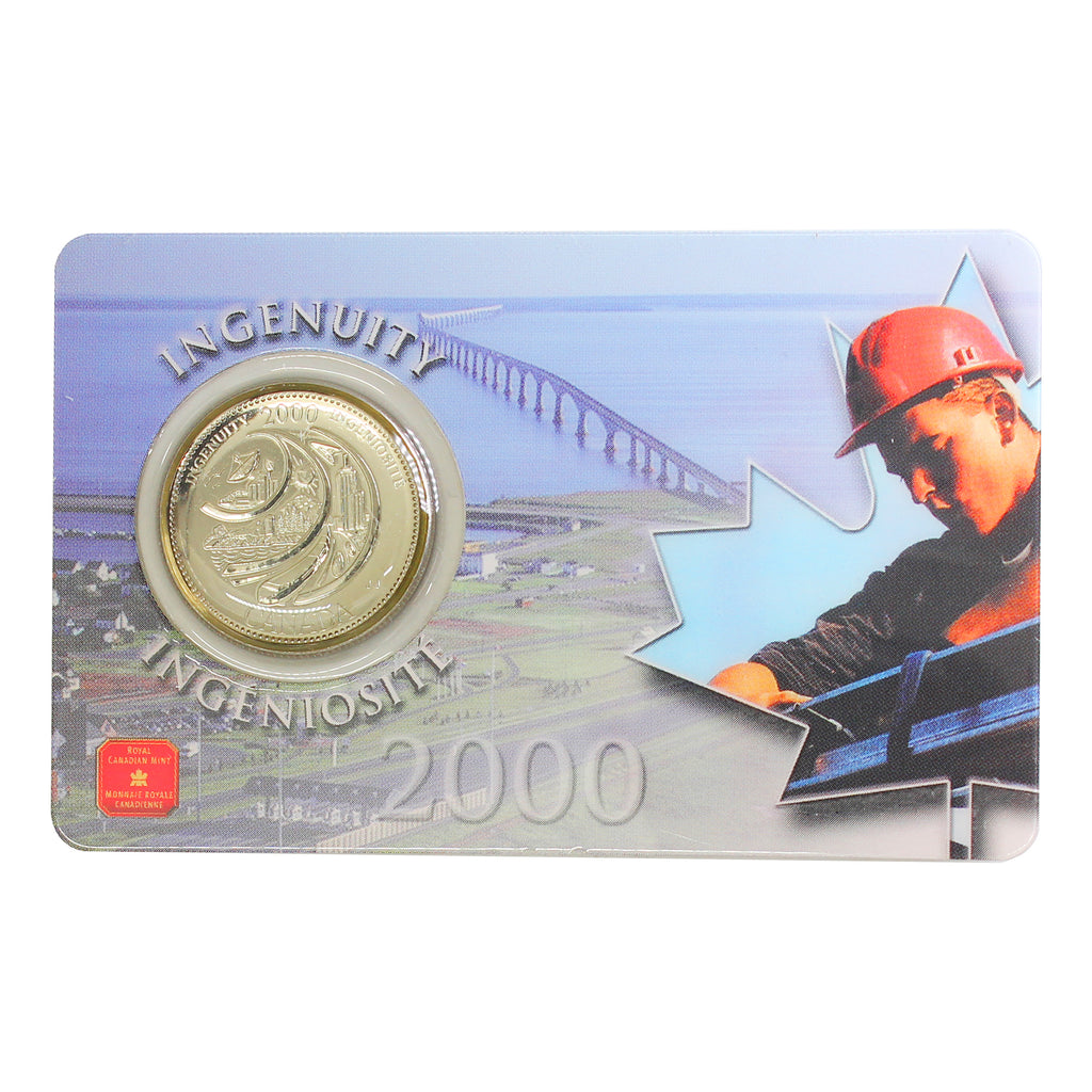 2000 Canada Ingenuity 25-cents in Plastic Card
