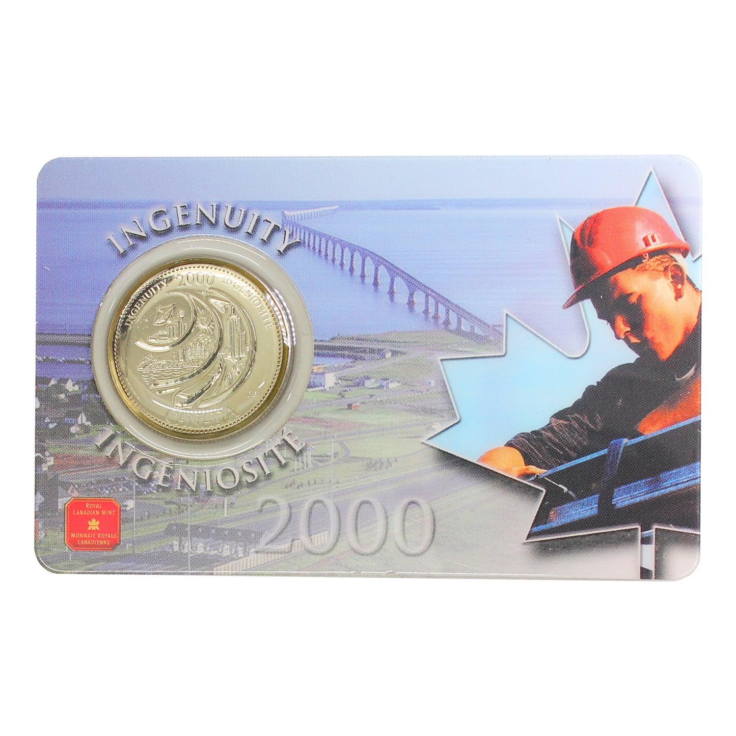 2000 Canada Ingenuity 25-cents in Plastic Card