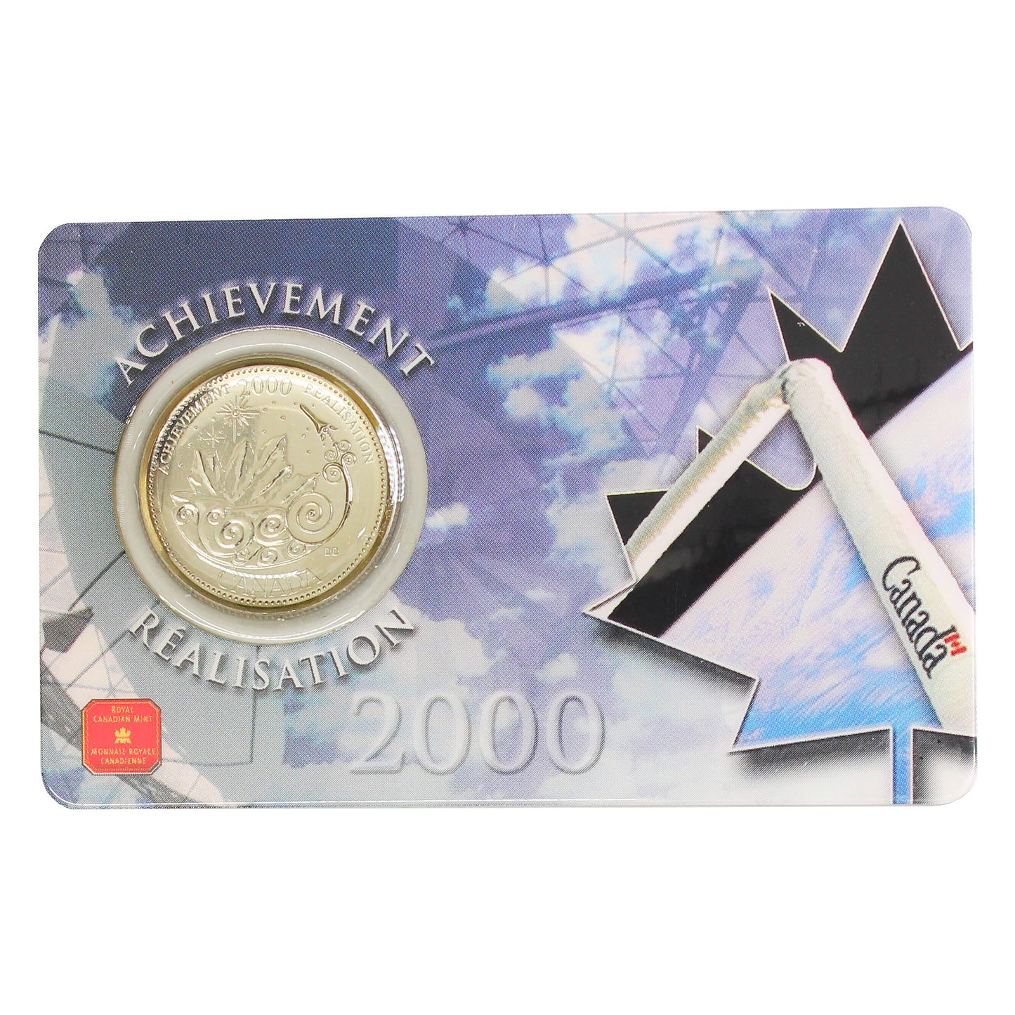 2000 Canada Achievement 25-cents in Plastic Card