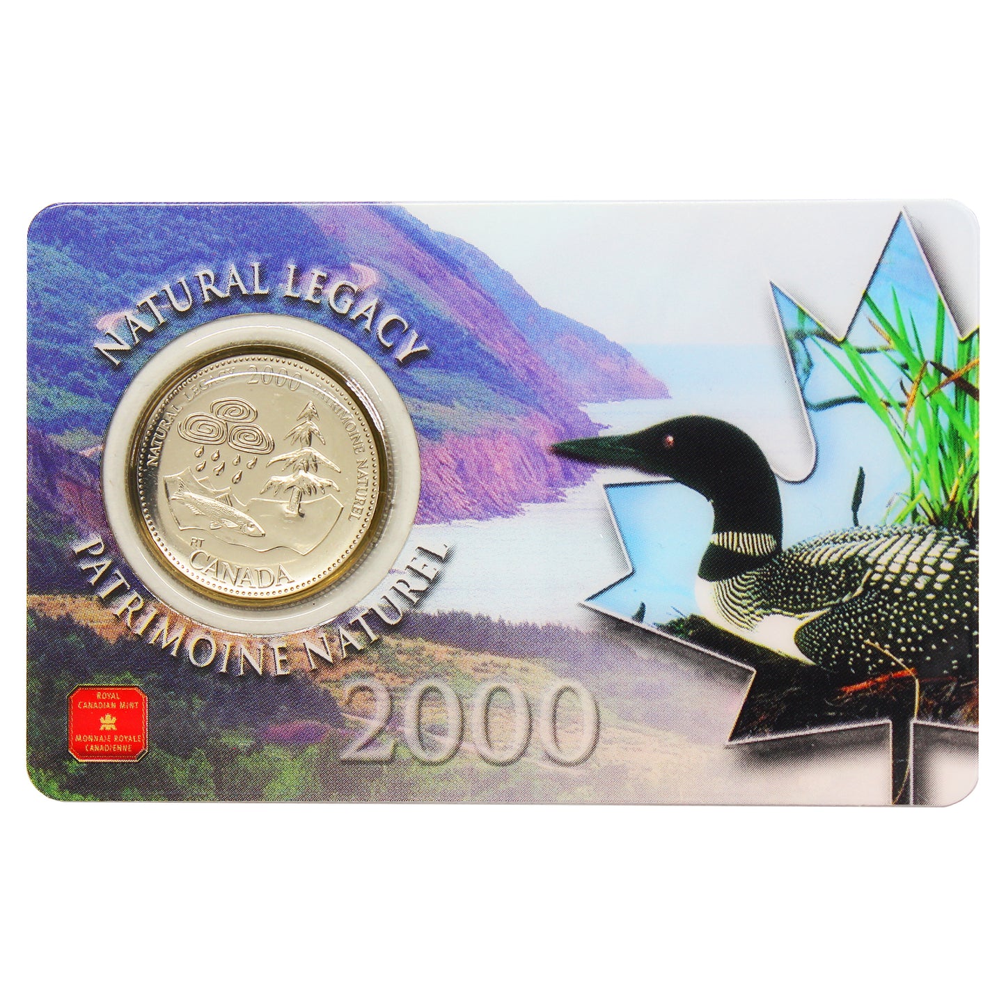 2000 Canada Natural Legacy 25-cents in Plastic Card
