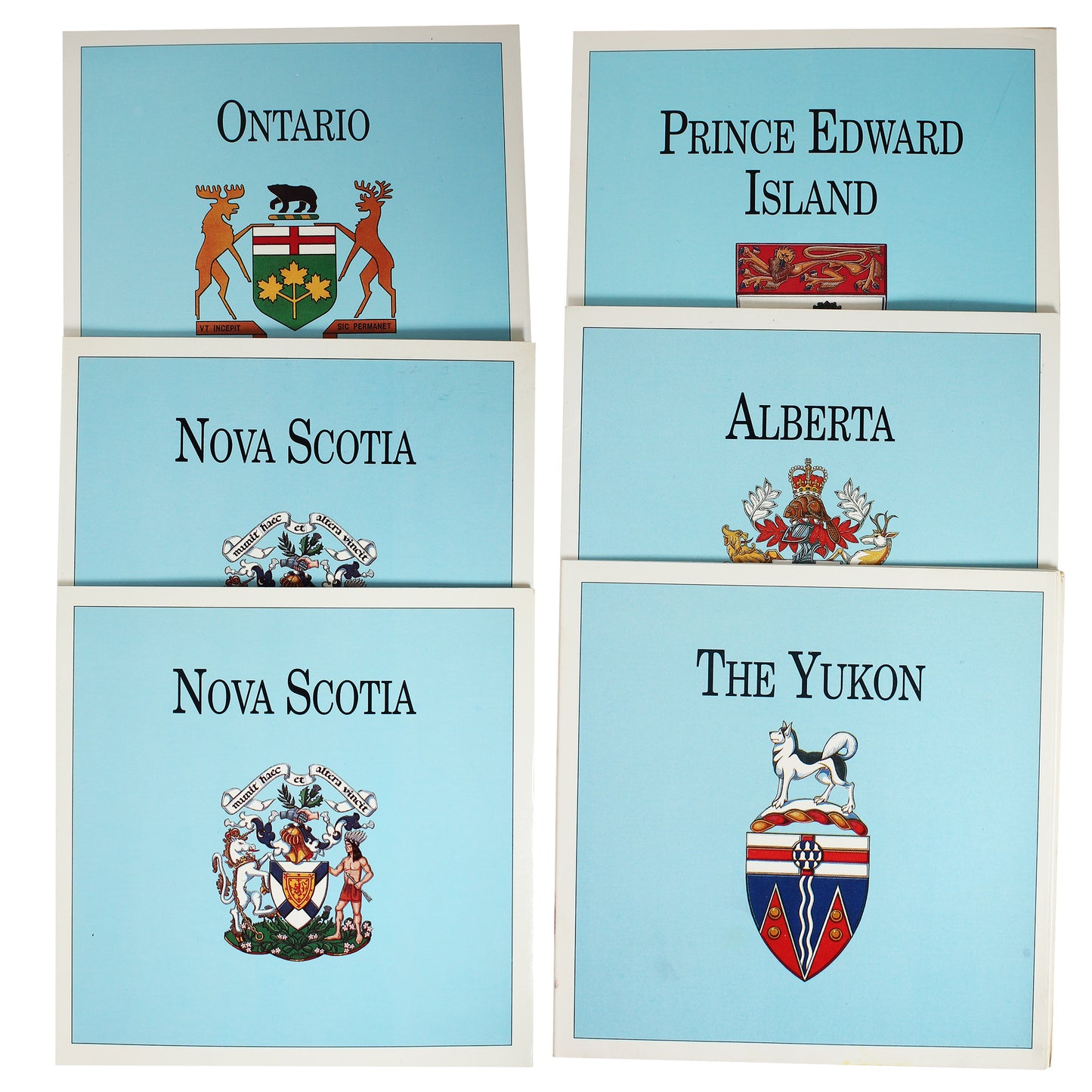 Lot of 6x 1992 Canada Provinces Information Booklet with 25-cents