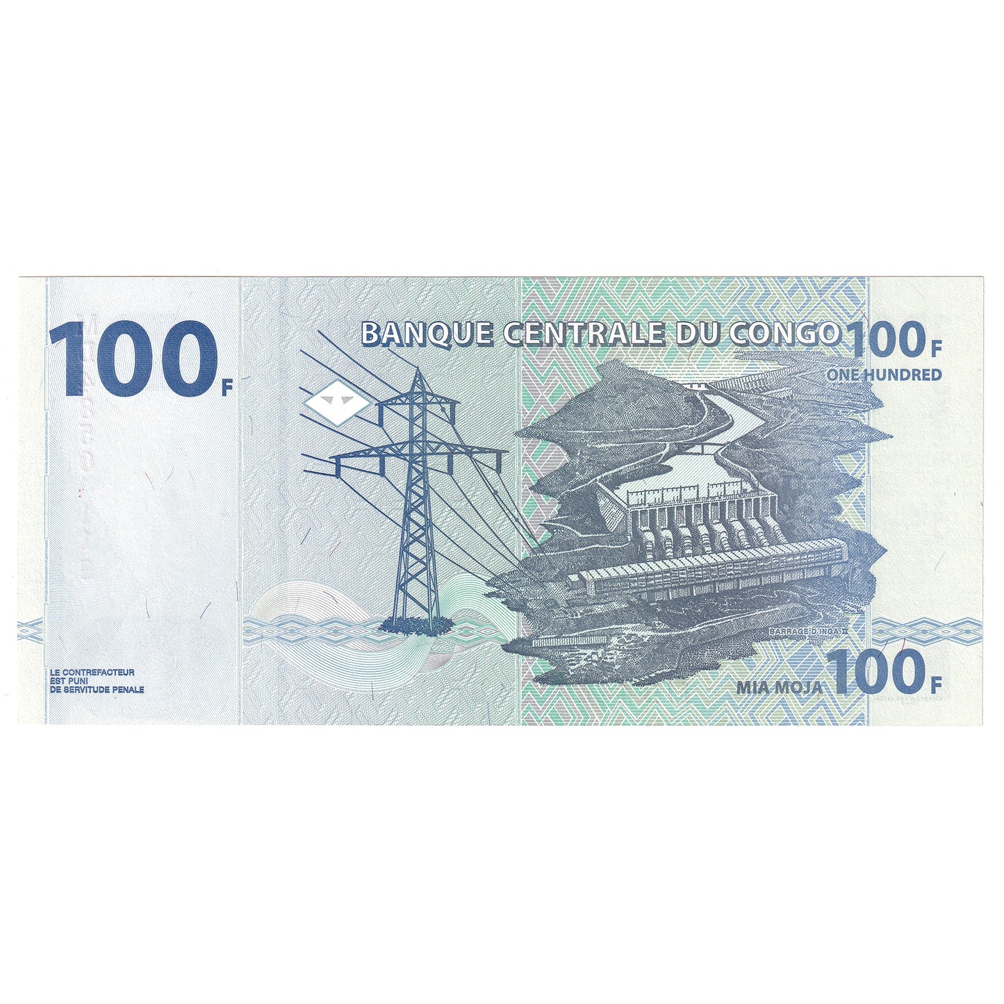Democratic Republic of Congo 2013 100 Francs, Pick #98b, CUNC