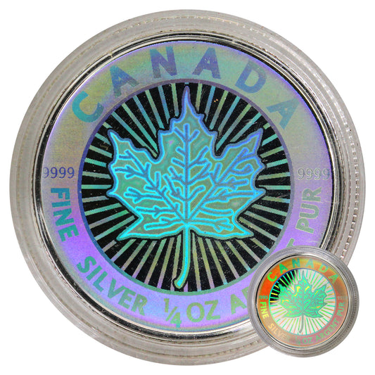 2003 Canada $3 Hologram 1/4oz. 15th Anniversary Silver Maple Leaf (No Tax)