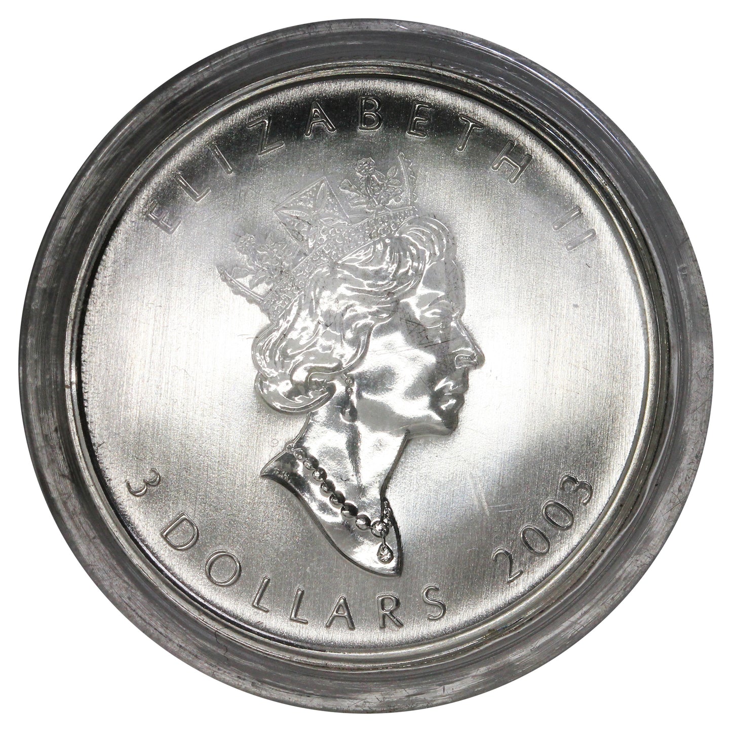2003 Canada $3 Hologram 1/4oz. 15th Anniversary Silver Maple Leaf (No Tax)