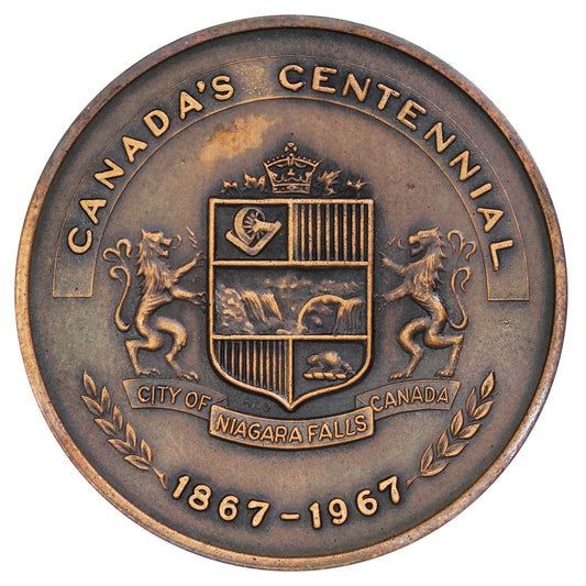 1967 Niagara Falls Canada Centennial Copper Round