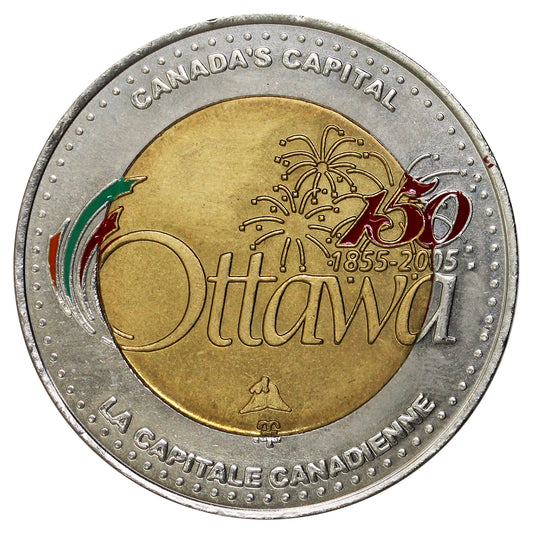 2005 150th Anniversary of Ottawa $15 Bi-Metallic Trade Token