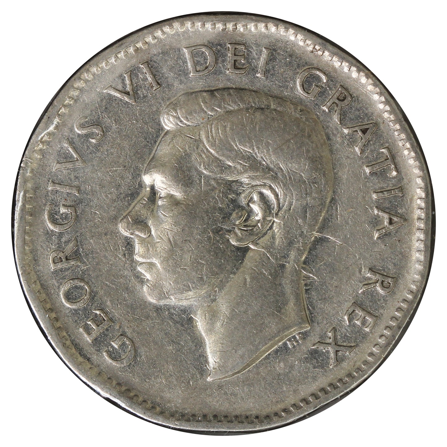 1950 Hearing Aid Variety Canada 5-cents, Cleaned, Scratched or Impaired