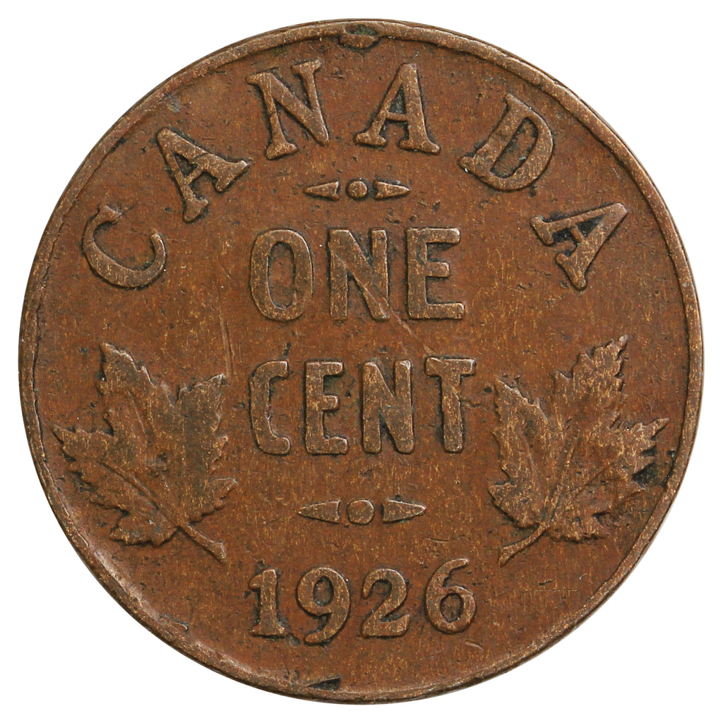1926 Canada 1-cent Fine (F12) Scratched, Cleaned or Impaired