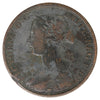 1864 Nova Scotia 1-cent Fine (F12) Scratched, Cleaned or Impaired