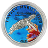 2010 Tuvalu $1 Marine Life Sterling Silver Turtle (Impaired)