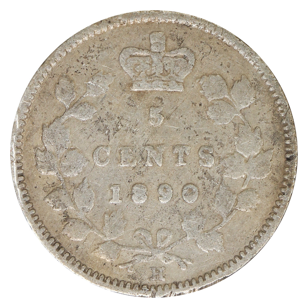 1890H Canada 5-cents Good (G4) Cleaned, Scratched or Impaired