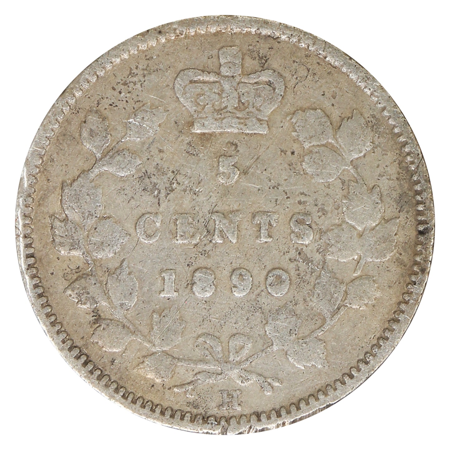 1890H Canada 5-cents Good (G4) Cleaned, Scratched or Impaired
