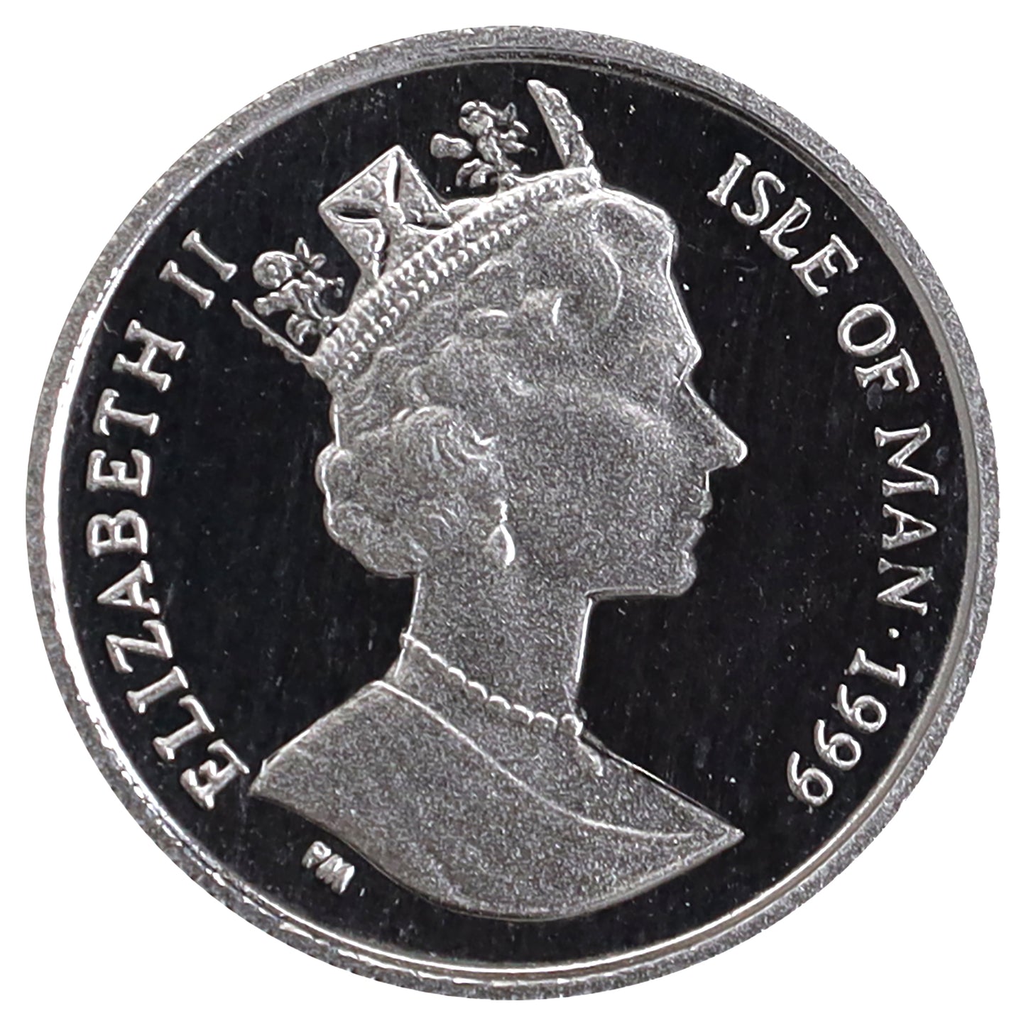 1999 British Blue Cat 1/10oz .9995 Platinum (No Tax) Hairline Scr/Lightly Toned