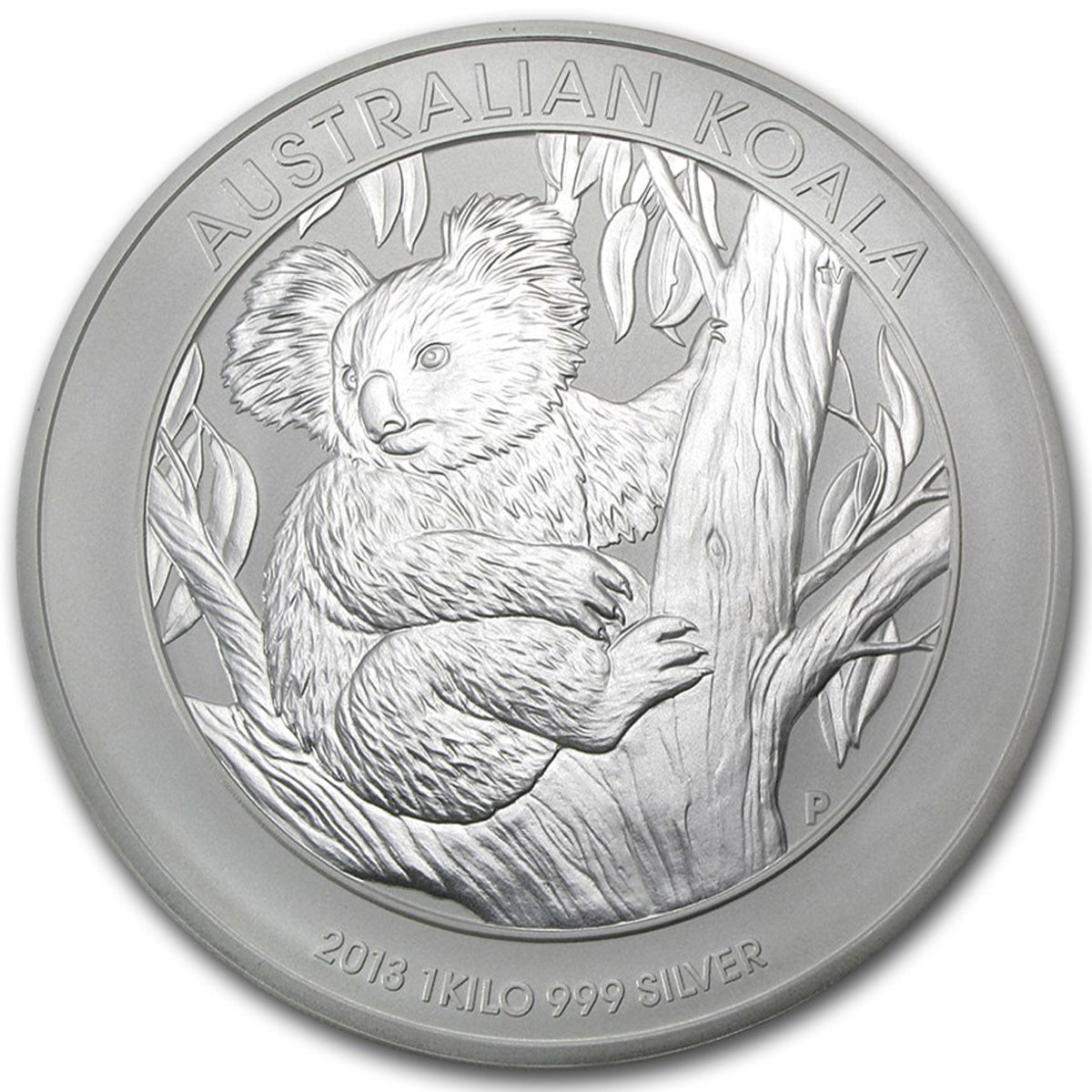 2013 Australia $30 Koala KILO Silver (No Tax) Rim Toning/Cap. Hairline Scr