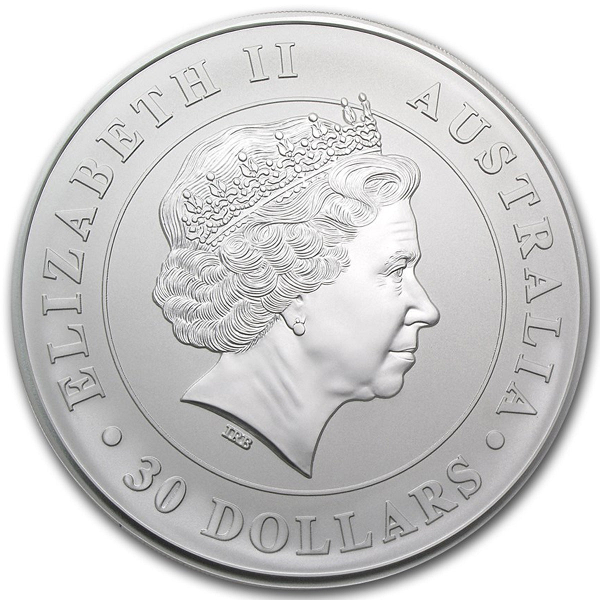 2013 Australia $30 Koala KILO Silver (No Tax) Rim Toning/Cap. Hairline Scr
