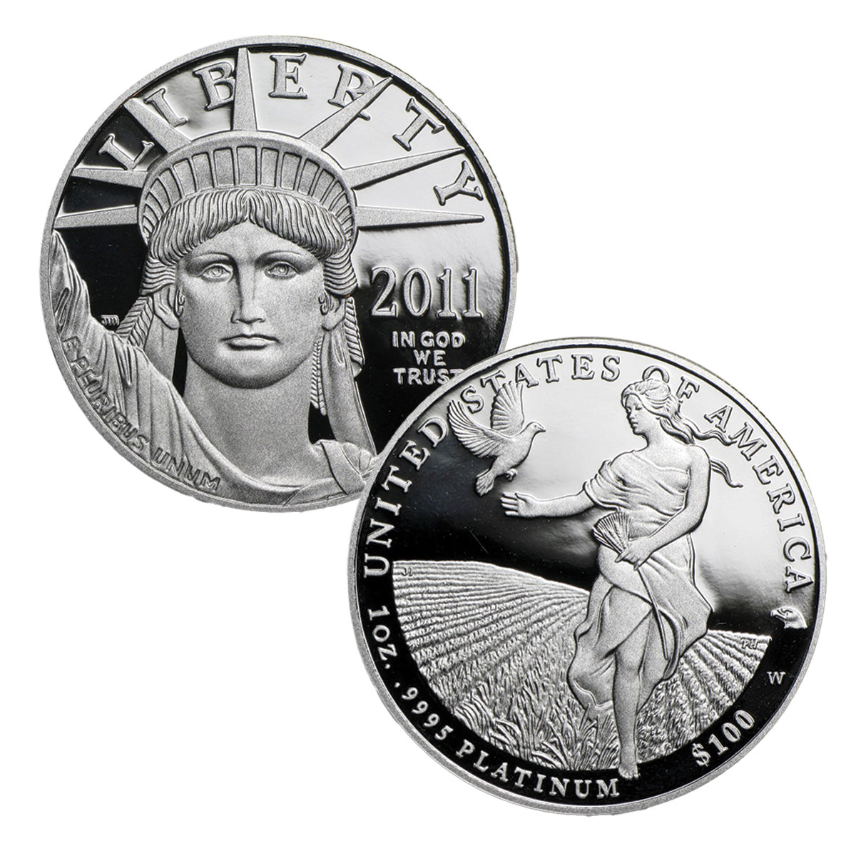 2011-W USA $100 Proof PLATINUM Eagle 1oz .9995 Coin with Box (No Tax)