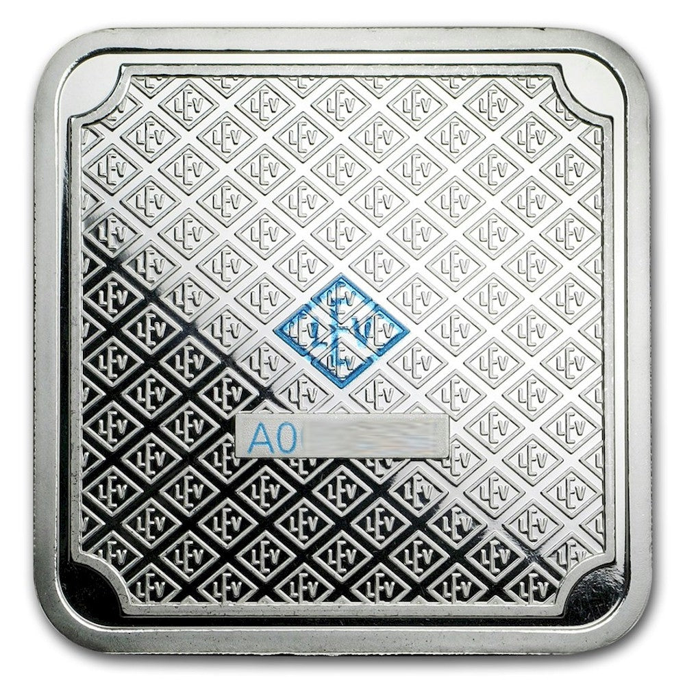 Geiger Edelmetalle 10oz. .999 Silver Square Bar (No Tax) Light Toning/Scr Seal