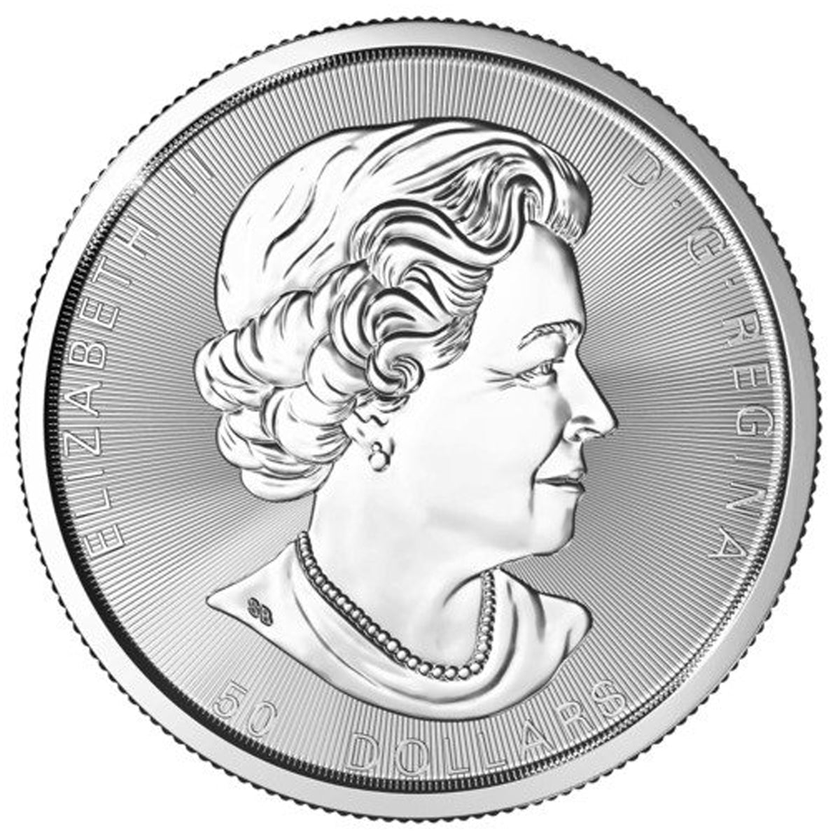 2021 $50 Magnificent Maple Leaves 10oz. Fine Silver (No Tax) Light toning/Coin Scr.
