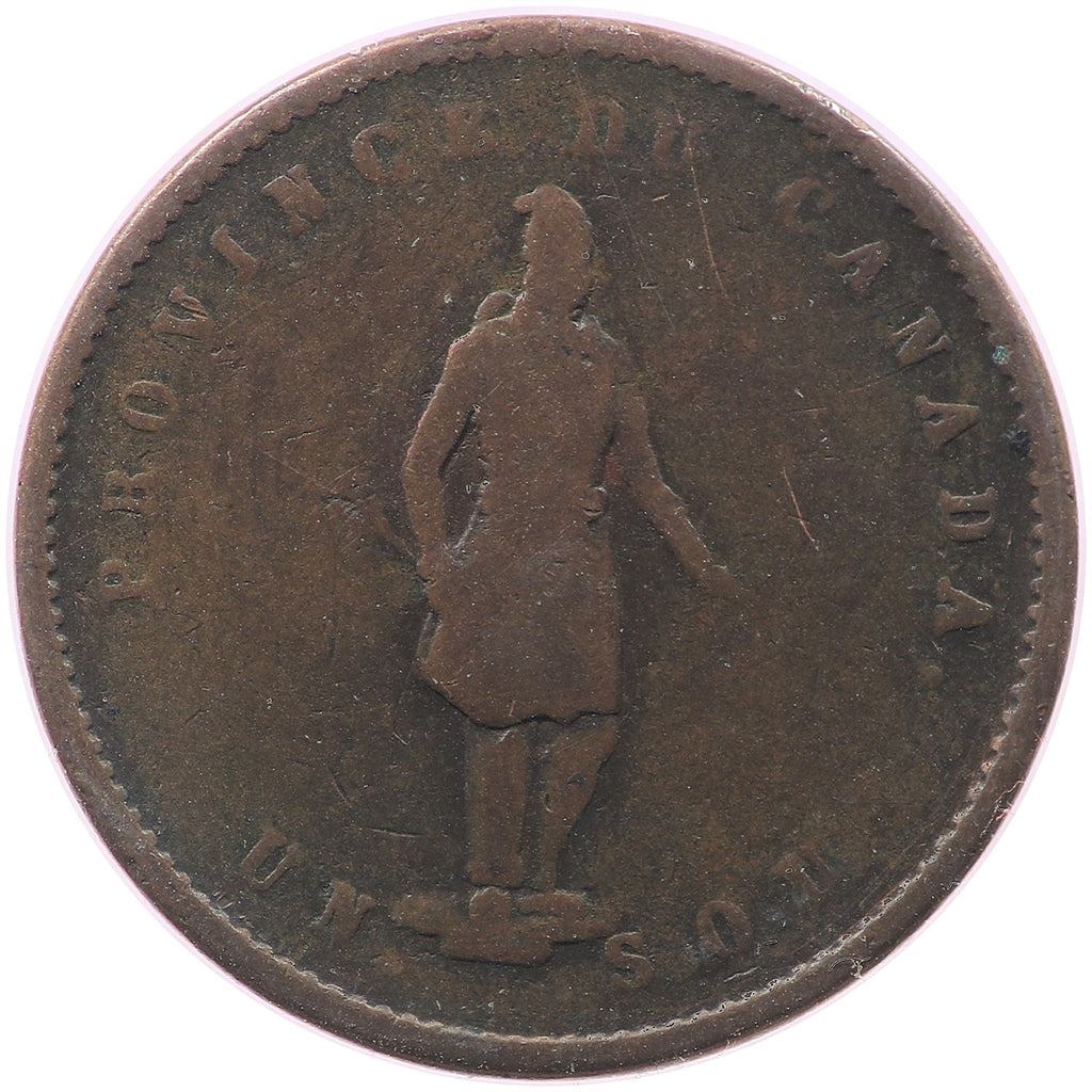 PC-3 1852 Province of Canada Quebec Bank Half Penny Token G-VG (G6)