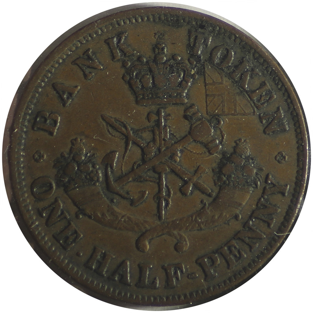 PC-5B2 1852 Province of Canada Half Penny Token VF-EF (VF30)