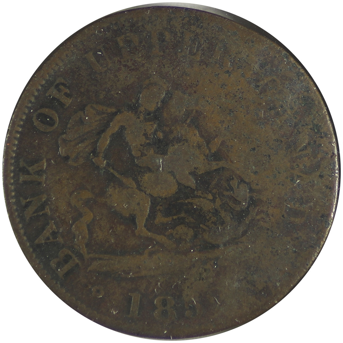 PC-5B2 1852 Province of Canada Half Penny Bank Token VG-F (VG10)