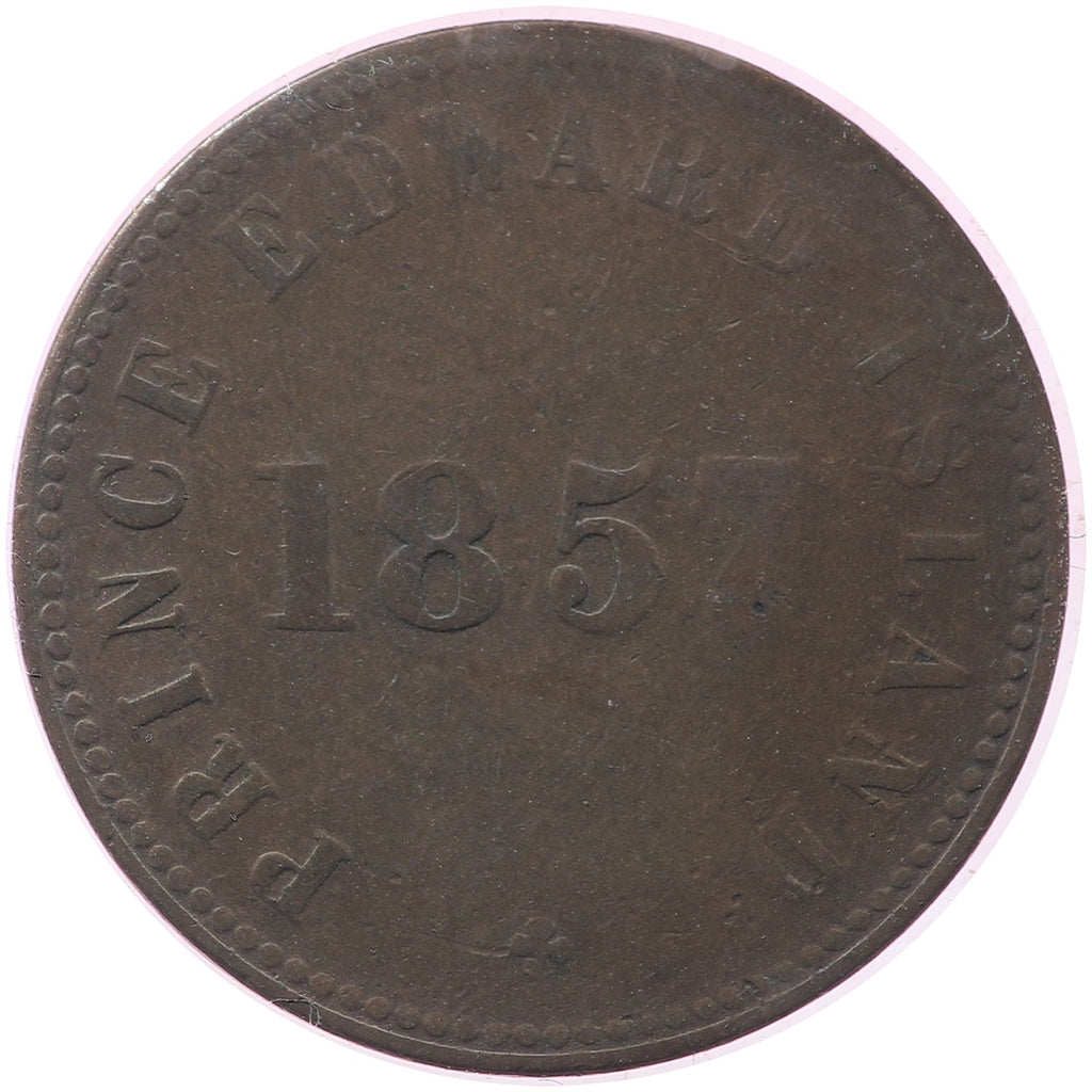 PE-7C4 1857 PEI Self Government &amp; Free Trade Bank Token Very Good (VG8)
