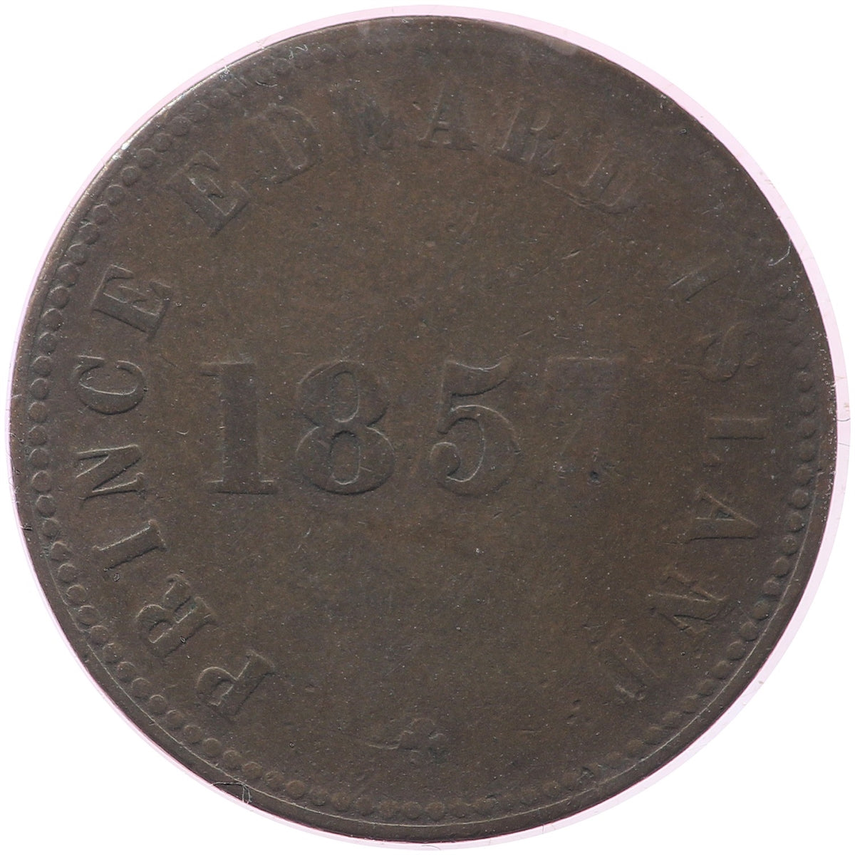 PE-7C4 1857 PEI Self Government &amp; Free Trade Bank Token Very Good (VG8)
