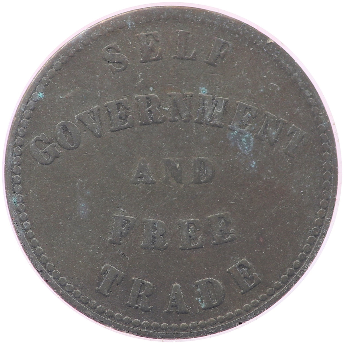 PE-7C4 1857 PEI Self Government &amp; Free Trade Bank Token VG-F (VG10)