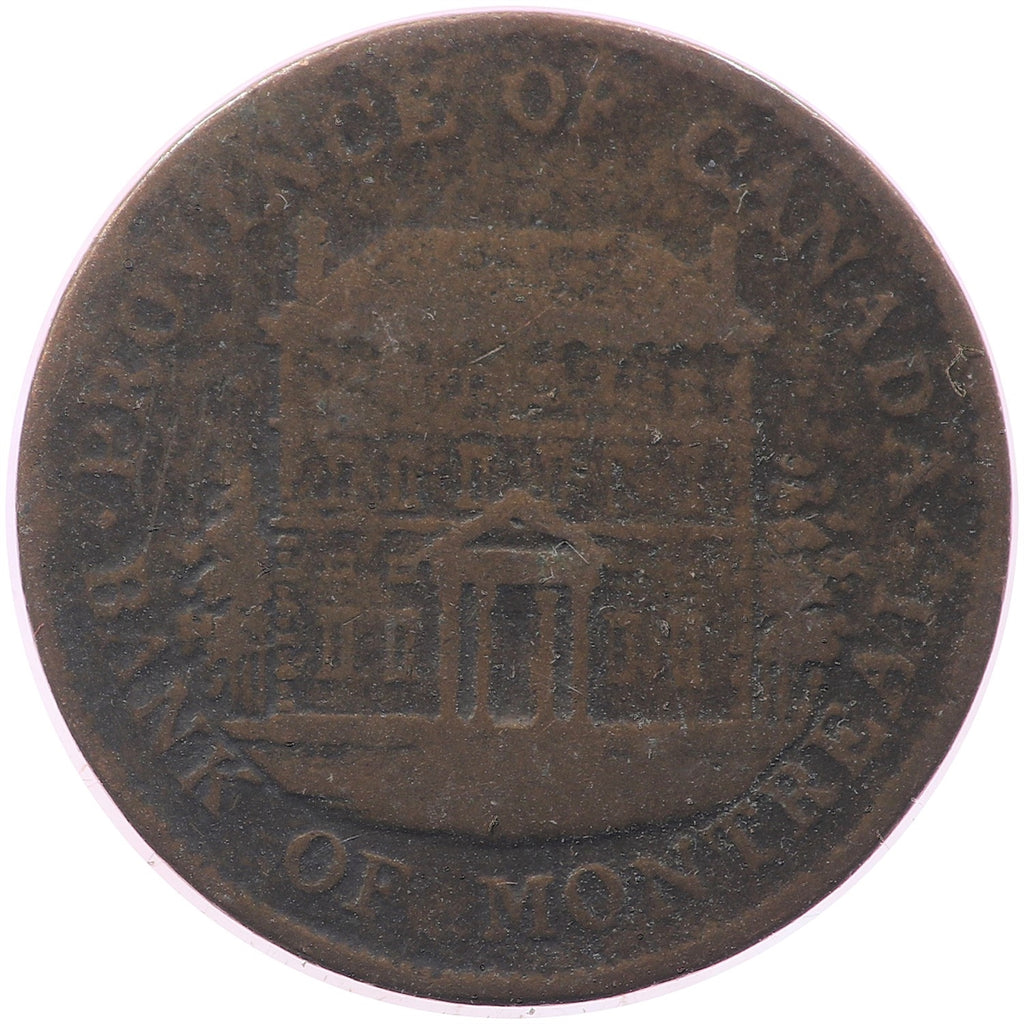 PC-1A2 1842 Province of Canada Half Penny Token, Good (G4)
