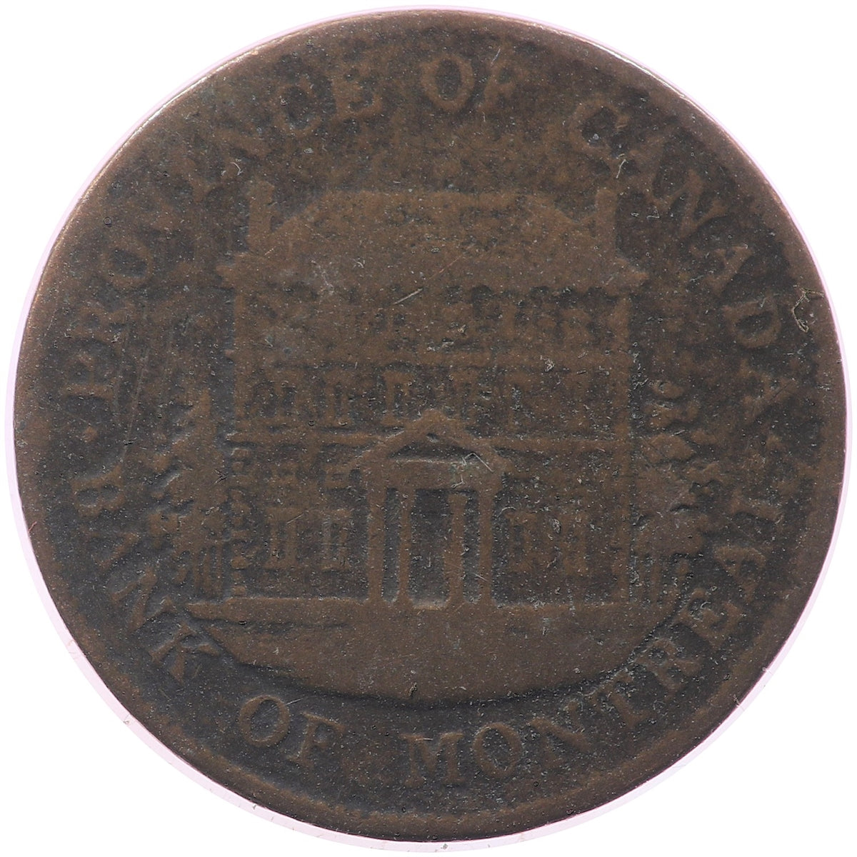 PC-1A2 1842 Province of Canada Half Penny Token, Good (G4)
