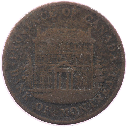 PC-1A2 1842 Province of Canada Bank of Montreal Half Penny Token Good (G4)