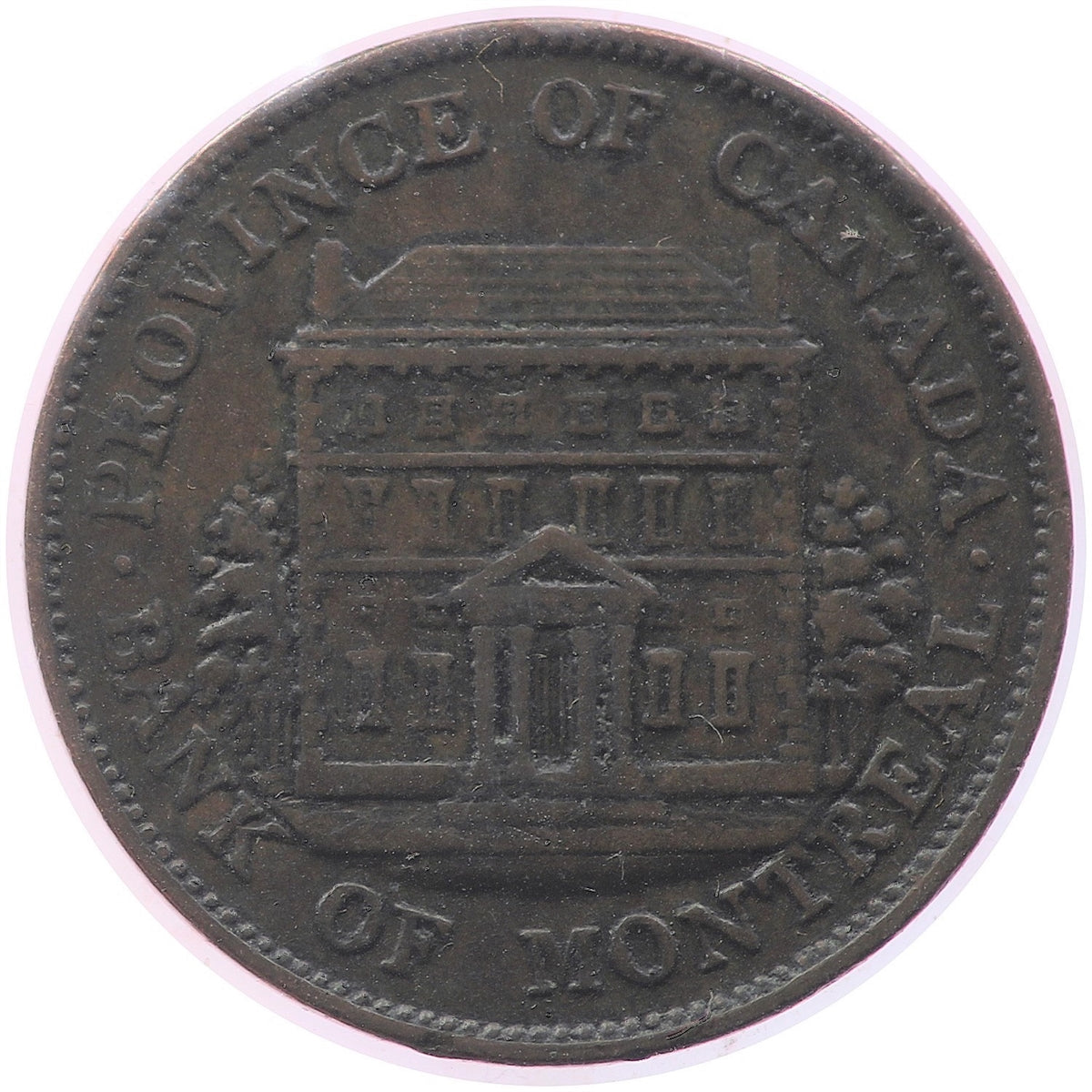 PC-1B2 1844 Province of Canada Half Penny Bank Token, Very Fine (VF20)