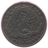 PC-1B2 1844 Province of Canada Half Penny Bank Token, Very Fine (VF20)