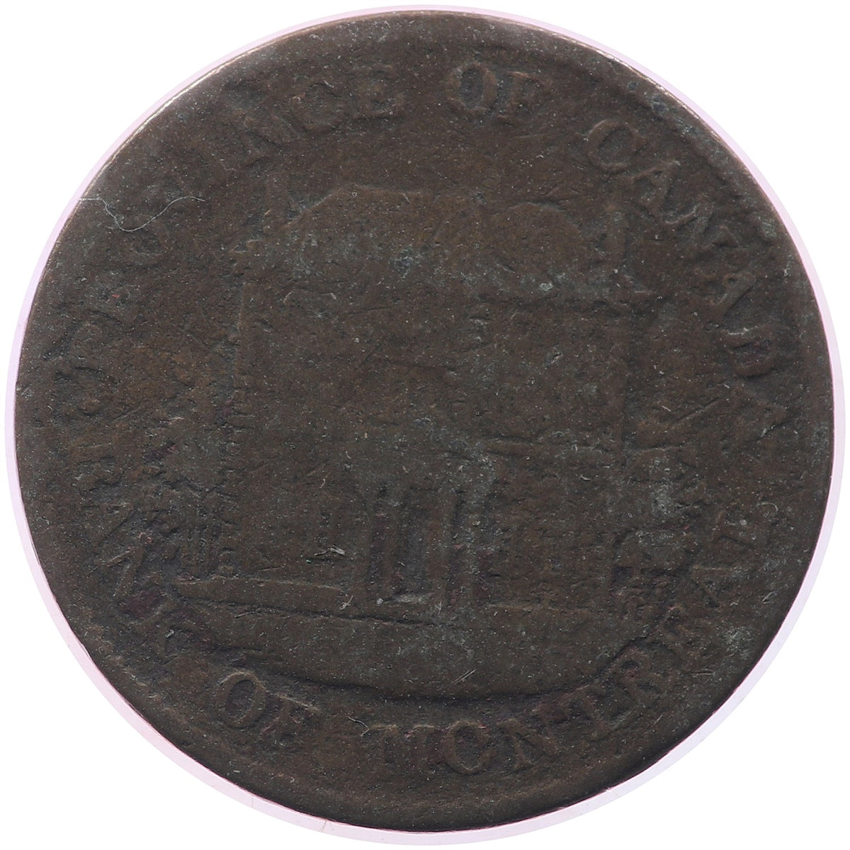 PC-1B4 1844 Province of Canada Half Penny Bank Token, Good (G4)