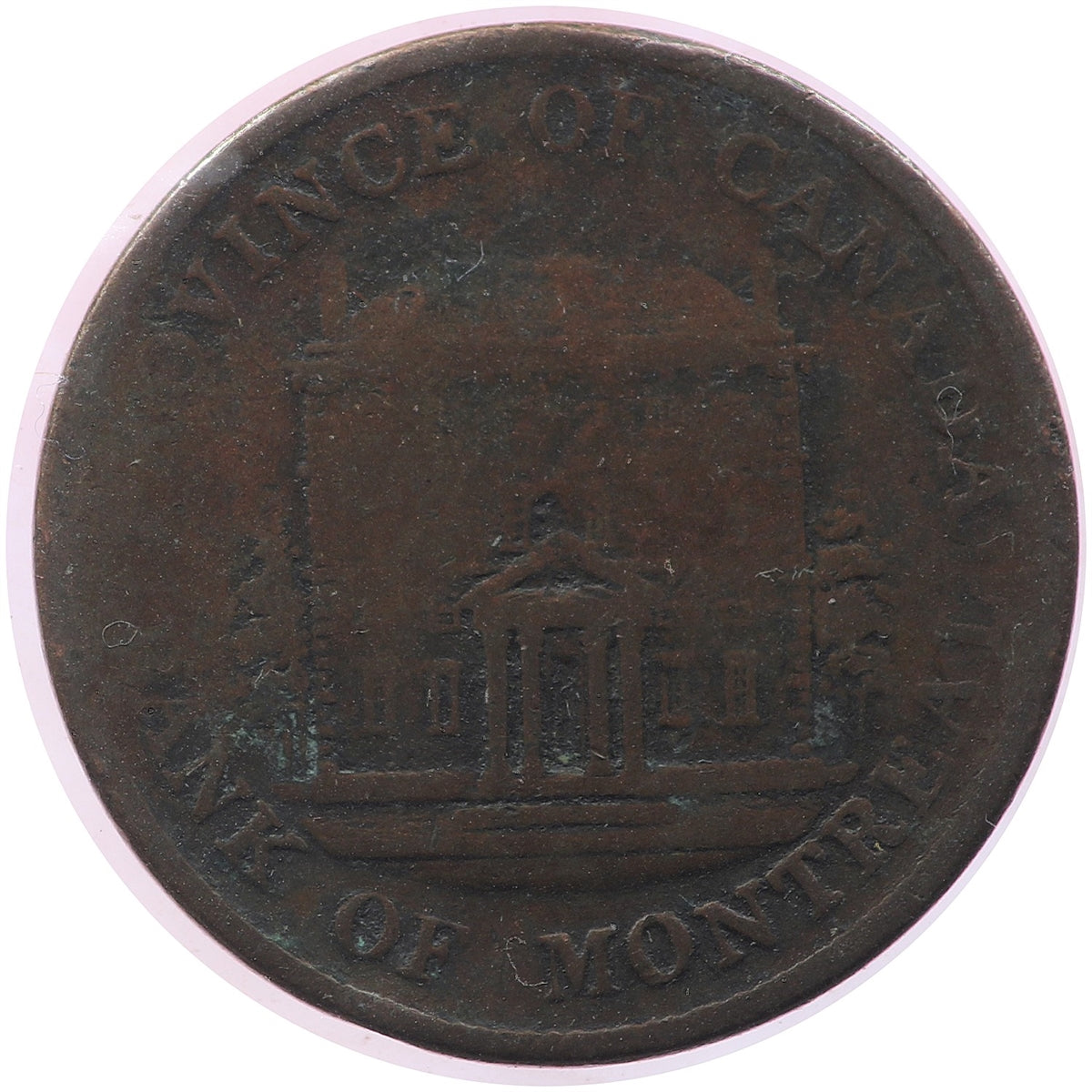 PC-1B5 1844 Province of Canada Half Penny Bank Token, Good (G4)