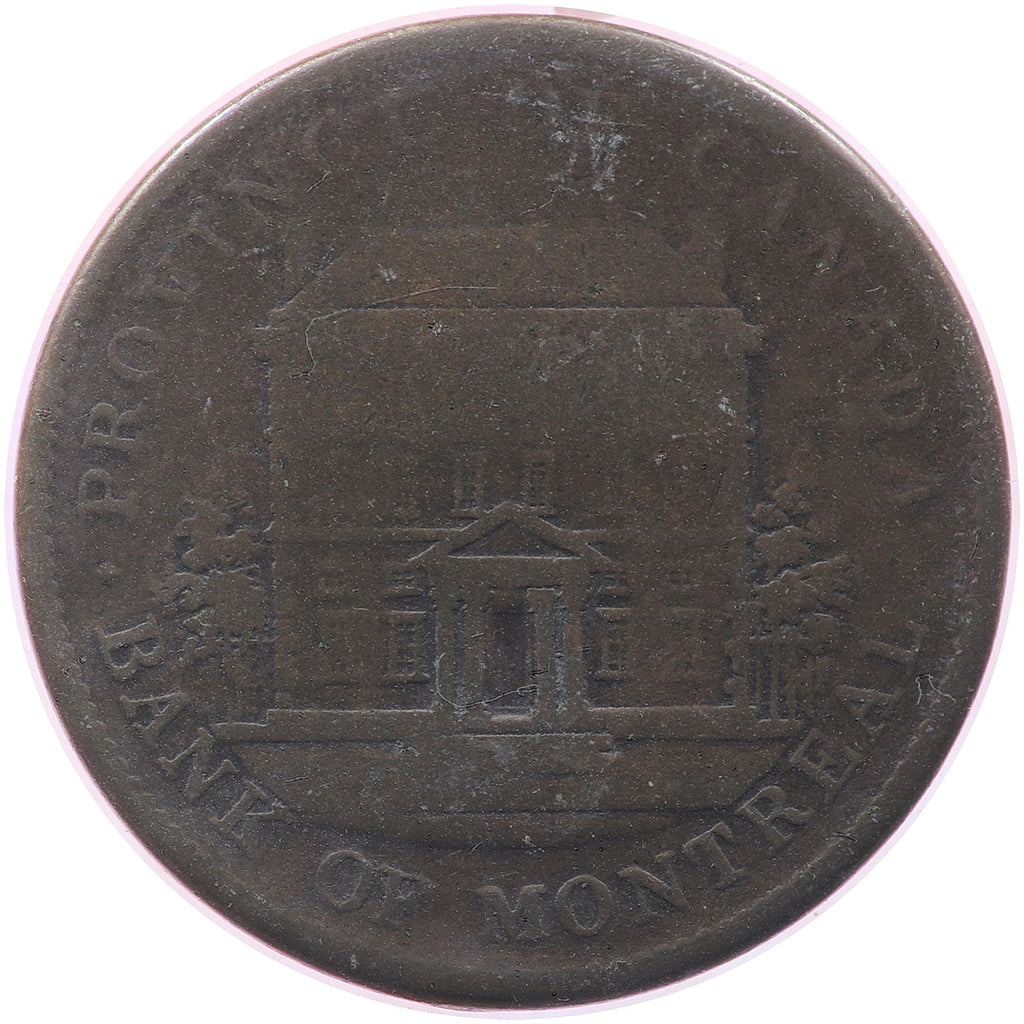 PC-2B 1842 Province of Canada Bank of Montreal Penny Bank Token, G-VG (G6)