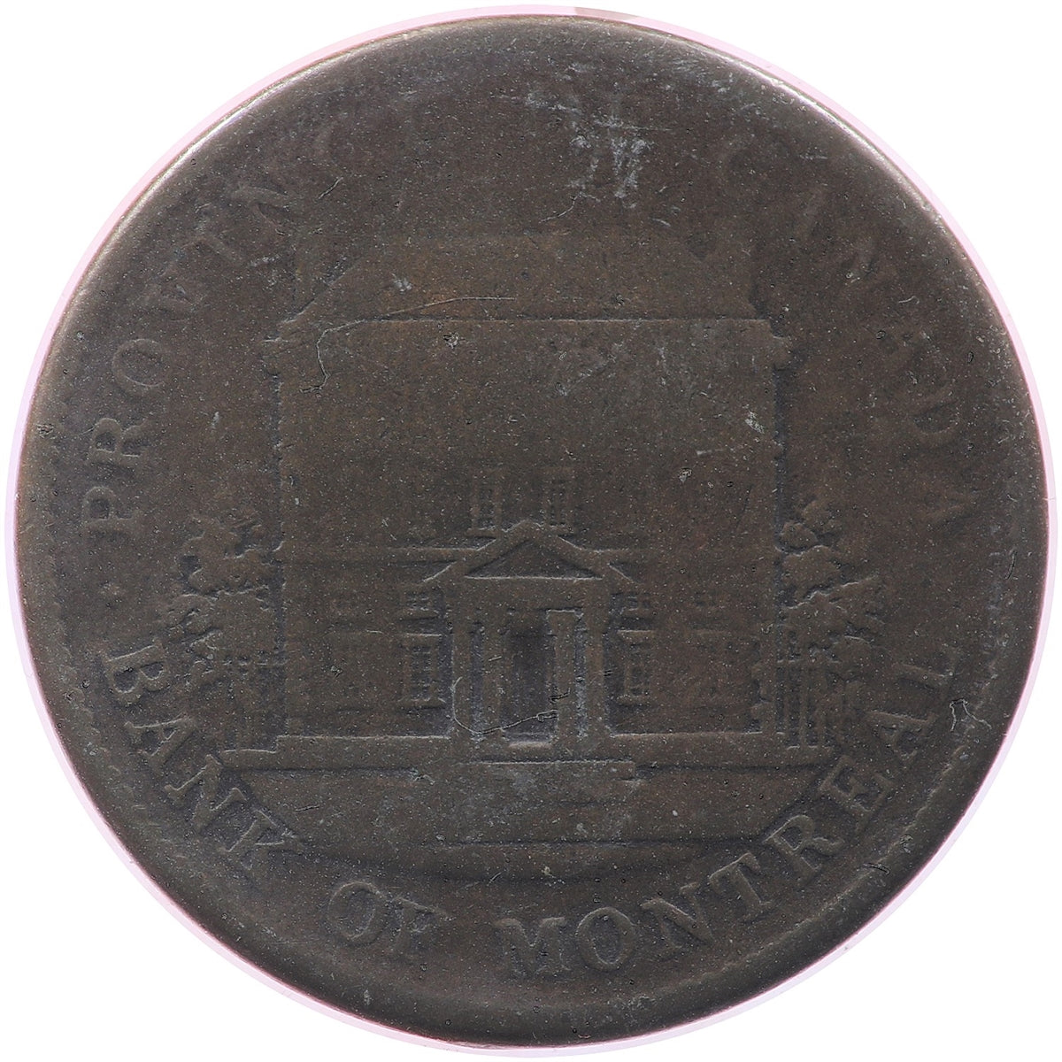 PC-2B 1842 Province of Canada Bank of Montreal Penny Bank Token, G-VG (G6)