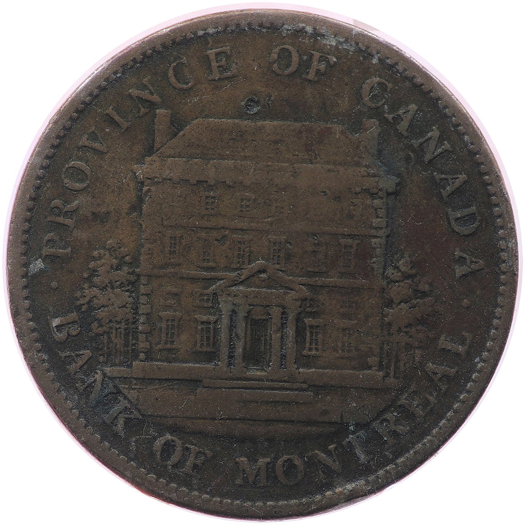 PC-2B 1842 Province of Canada Bank of Montreal Penny Bank Token, Fine (F12)