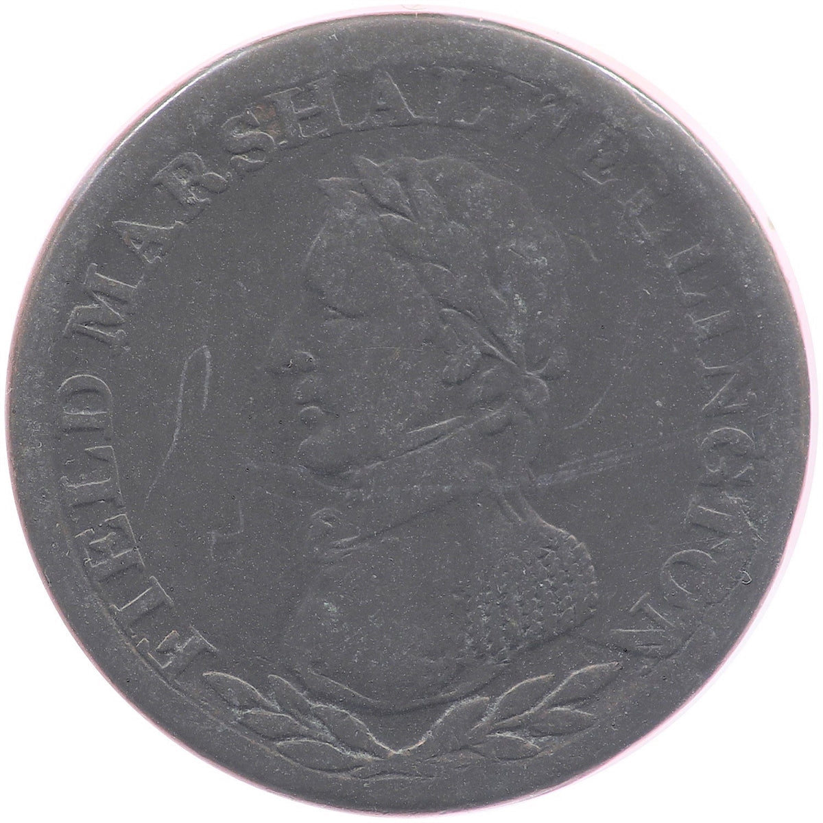 WE-2A1 Field Marshal Wellington, Plain Edge Half Penny Token VG-F (VG10)