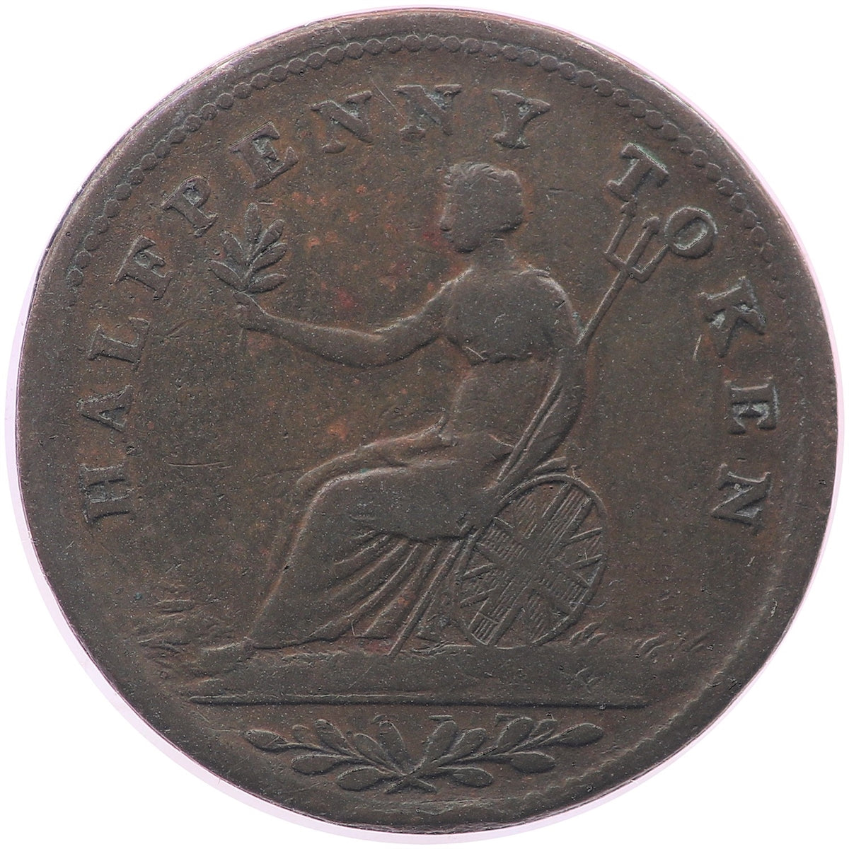 WE-2B3 (n.d) Wellington Half Penny Bank Token, Very Fine (VF20)