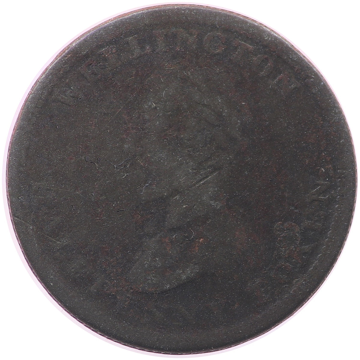 WE-8A6 1814 Wellington Half Penny Bank Token, G-VG (G6)