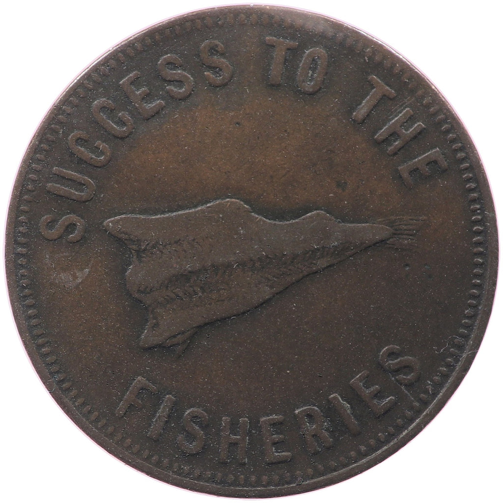 PE-5A No Date (1859) PEI Speed the Plough Bank Token, F-VF (F15)