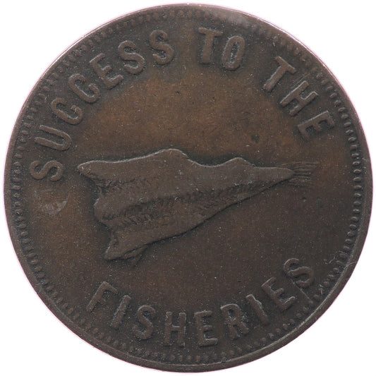 PE-5A No Date (1859) PEI Speed the Plough Bank Token, F-VF (F-15)