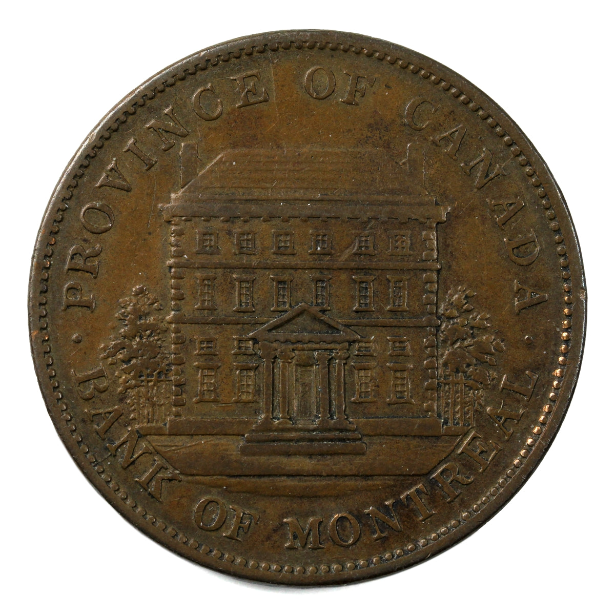 PC-2B 1842 Province of Canada Bank of Montreal Penny Token EF-AU (EF45) $