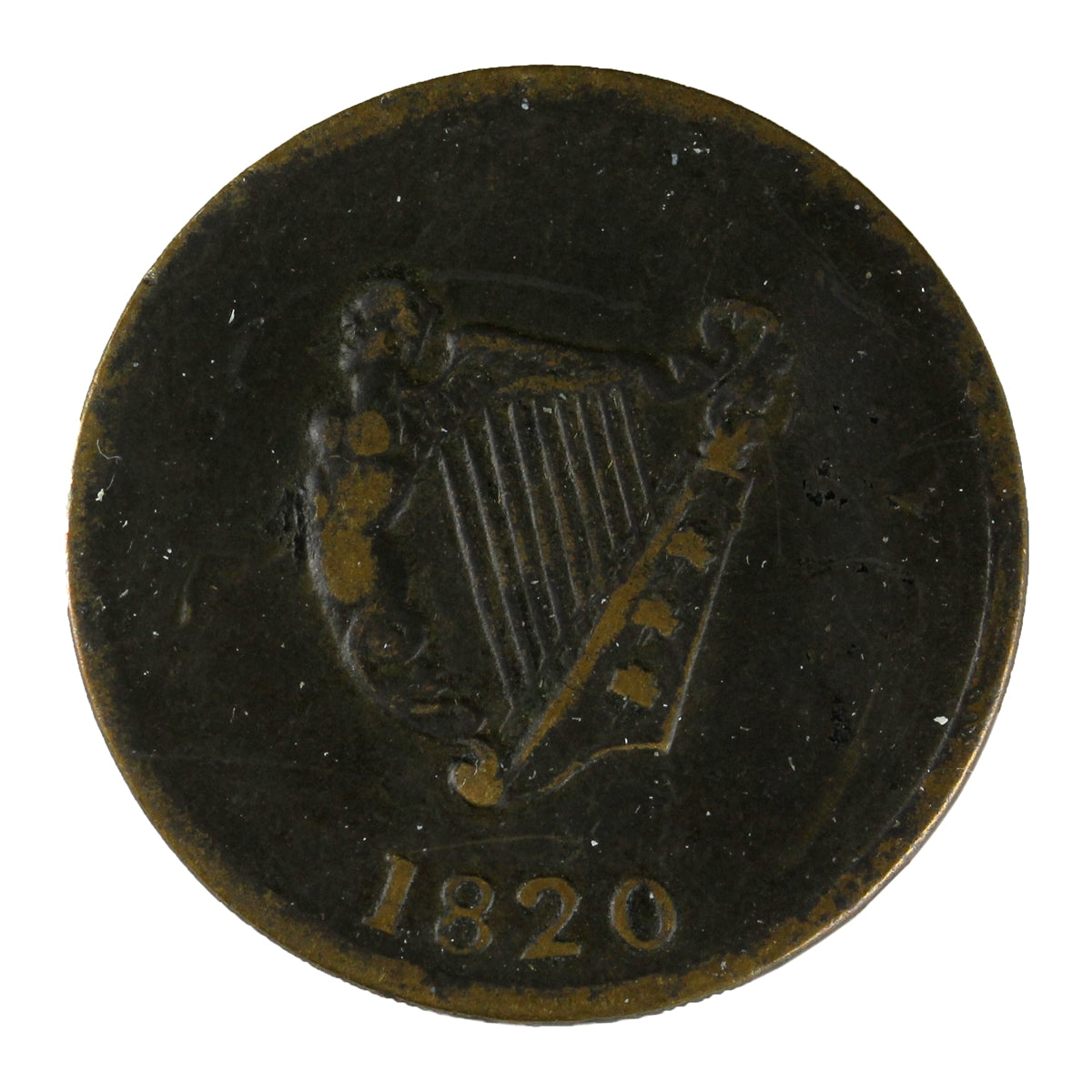 LC-60-11 1820 Lower Canada Bust & Harp 9 Strings Token Almost Uncirculated (AU50) LC-60C2 $