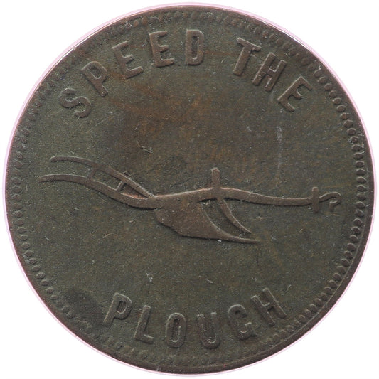 PE-5B1 No Date (1860) PEI Speed the Plough Token Very Good (VG-8)