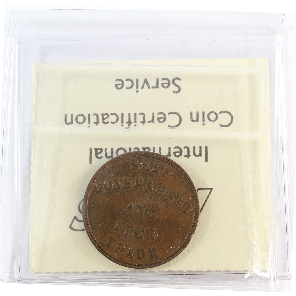 PE-7C1 1857 PEI Self Government & Free Trade Token ICCS Certified VF20 (BR #919)