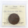 PE-10-45 PEI Ships Colonies & Commerce Bank Token ICCS Certified EF40 (BR #997)