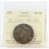 LC-60E2 1820 Lower Canada Bust & Harp Bank Token ICCS Certified MS60 (BR #1012)